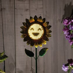 Solar Sunflowr Face Stake 84cm
