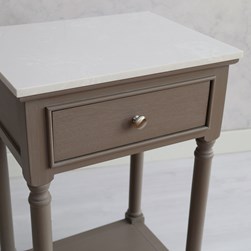 Marbled Top 1 Drawer Accent Table
