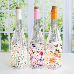 Floral Bottle Spinner 30cm 3 Assorted Floral Bottle Spinner 30cm 3 Assorted