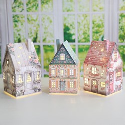 LED House 21cm 3 Assorted