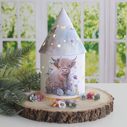 LED Highland Cow House 27cm