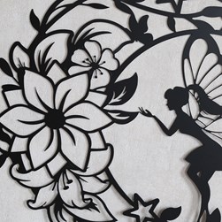Fairy Wall Art Black 60cm