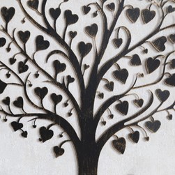 Tree Heart Wall Art Bronze 60cm Tree Heart Wall Art Bronze 60cm