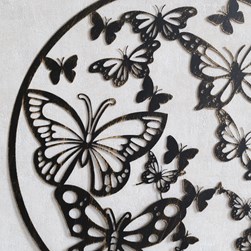 Butterflies Wall Art Bronze 60cm