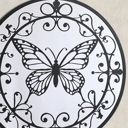 Butterfly Mirror Black 60cm