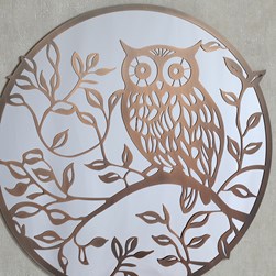Owl Mirror Bronze 60cm