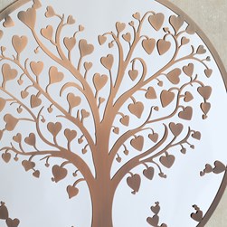 Tree Heart Mirror Bronze 60cm