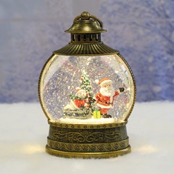 LED Santa & Sleigh Spinner 22cm