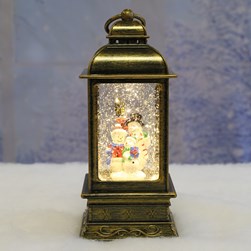 LED Snowman Lantern Spinner 24cm