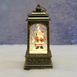 LED Santa Lantern Spinner 21cm