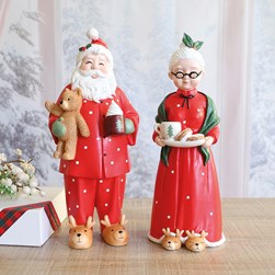 Santa With Teddy 32cm Santa With Teddy 32cm