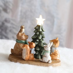 LED Animals & Tree 19x17cm