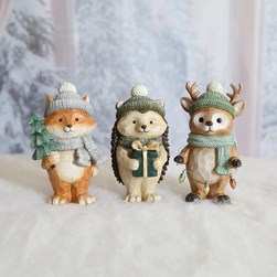 Hedgehog With Present 9x18cm