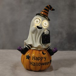 LED Ghost Pumpkin 18 x 29cm LED Ghost Pumpkin 18 x 29cm
