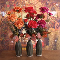 Rose Bottle Florals 56cm 3 Assorted Rose Bottle Florals 56cm 3 Assorted