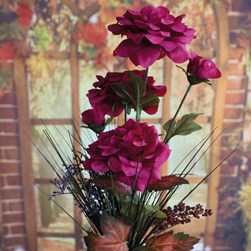 Rose Bottle Florals 56cm 3 Assorted