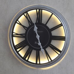 Gun Metal LED Wall Clock 50cm Gun Metal LED Wall Clock 50cm