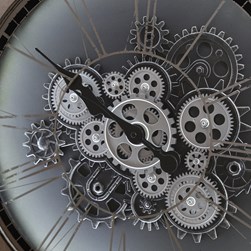 Antique Silver LED Wall Clock 50cm Antique Silver LED Wall Clock 50cm