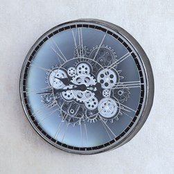 Antique Silver LED Wall Clock 50cm Antique Silver LED Wall Clock 50cm
