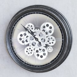 Antique Silver LED Wall Clock 35cm Antique Silver LED Wall Clock 35cm