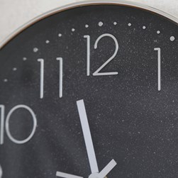 Black & Silver Wall Clock 30cm Black & Silver Wall Clock 30cm