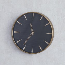 Black & Gold Wall Clock 30cm Black & Gold Wall Clock 30cm