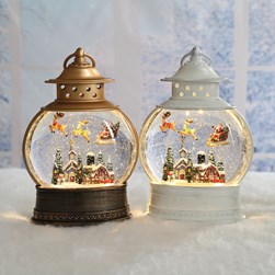 Santa Village Spinner 28.5cm 2 Assorted