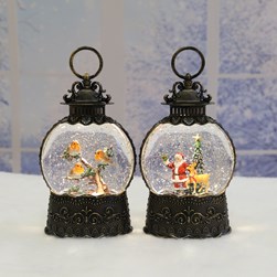 Santa Robin Spinner 25cm Assorted