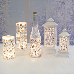 LED Robin Candle Spinner 15cm