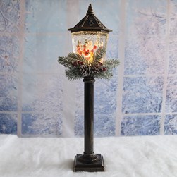 LED Santa Lamp Post Spinner 55cm