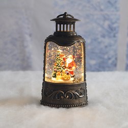 LED Santa Lantern Spinner 24cm