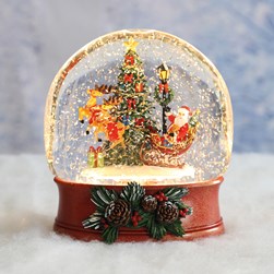 LED Santa Lantern Spinner 17cm