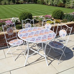 Mantello Bistro Set 90x75cm x 4 chairs Mantello Bistro Set 90x75cm x 4 chairs