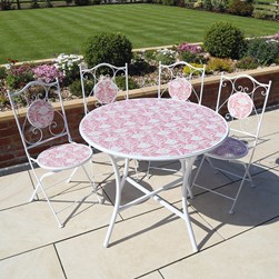 Larino Bistro Set 90x75cm x 4 Chairs Larino Bistro Set 90x75cm x 4 Chairs