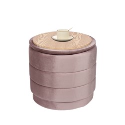 Storage Ottoman Pink with Tray Top 39x37cm