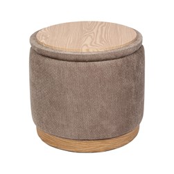 Pouffe Style Storage Ottoman with Tray Top 45x41cm