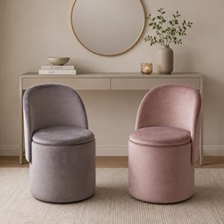 Chair Storage Ottoman Pink 50x46x71cm