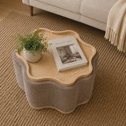 Curvy Storage Ottoman with Tray Top 62x44cm Curvy Storage Ottoman with Tray Top 62x44cm