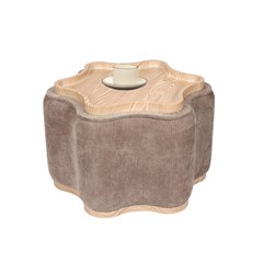 Curvy Storage Ottoman with Tray Top 62x44cm