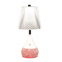 Diamond Shade LED Colour Changing Glitter Lamp 13 x 28cm Diamond Shade LED Colour Changing Glitter Lamp 13 x 28cm