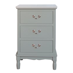 Aqua Grey 3 Drawer Cabinet 43x66cm