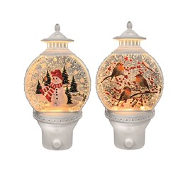 Christmas Designs Night Light Spinner 19cm 2 Assorted