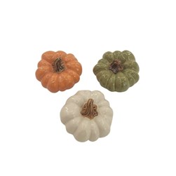 Pumpkins 11x8cm 3 Assorted Colours Pumpkins 11x8cm 3 Assorted Colours
