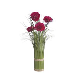 Purple Carnation Grass Floral Bundle 45cm Purple Carnation Grass Floral Bundle 45cm
