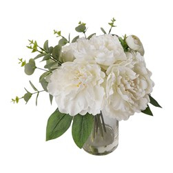 White Floral Display 27x33cm