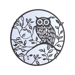 Owl Mirror Black 60cm