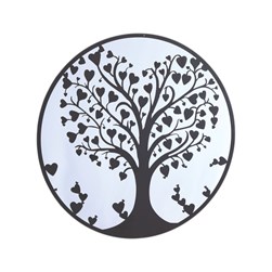 Tree Heart Mirror Black 60cm