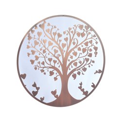 Tree Heart Mirror Bronze 60cm