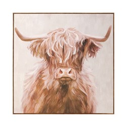 Highland Cow Canvas 80x80cm