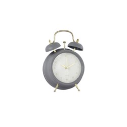 Grey Retro Table Clock 17cm Grey Retro Table Clock 17cm